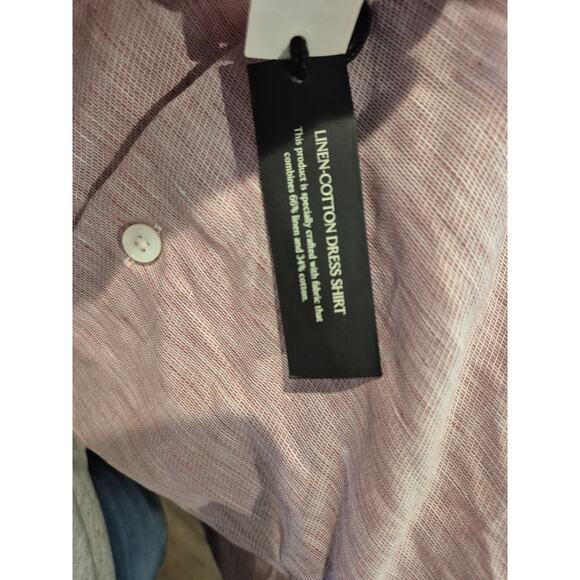 Banana Republic Men’s XL Long Sleeve Button Down Dress Shirt Light Pink - Picture 5 of 11